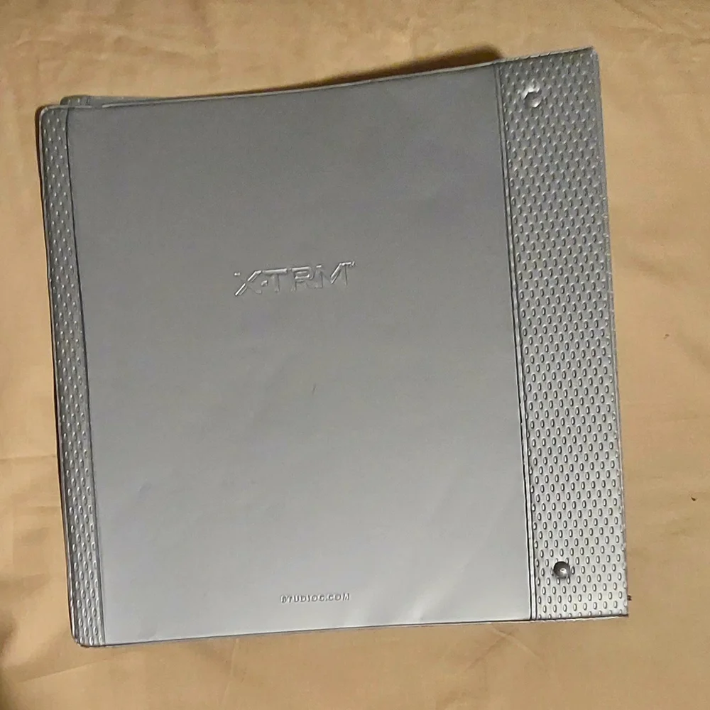 3 Ring Binder Bundle, 1- Green Avery Heavy DUTY Binder & 1- Gray X-TRM Binder